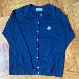 Maison Kitsune Fox Head Patch Cardigan